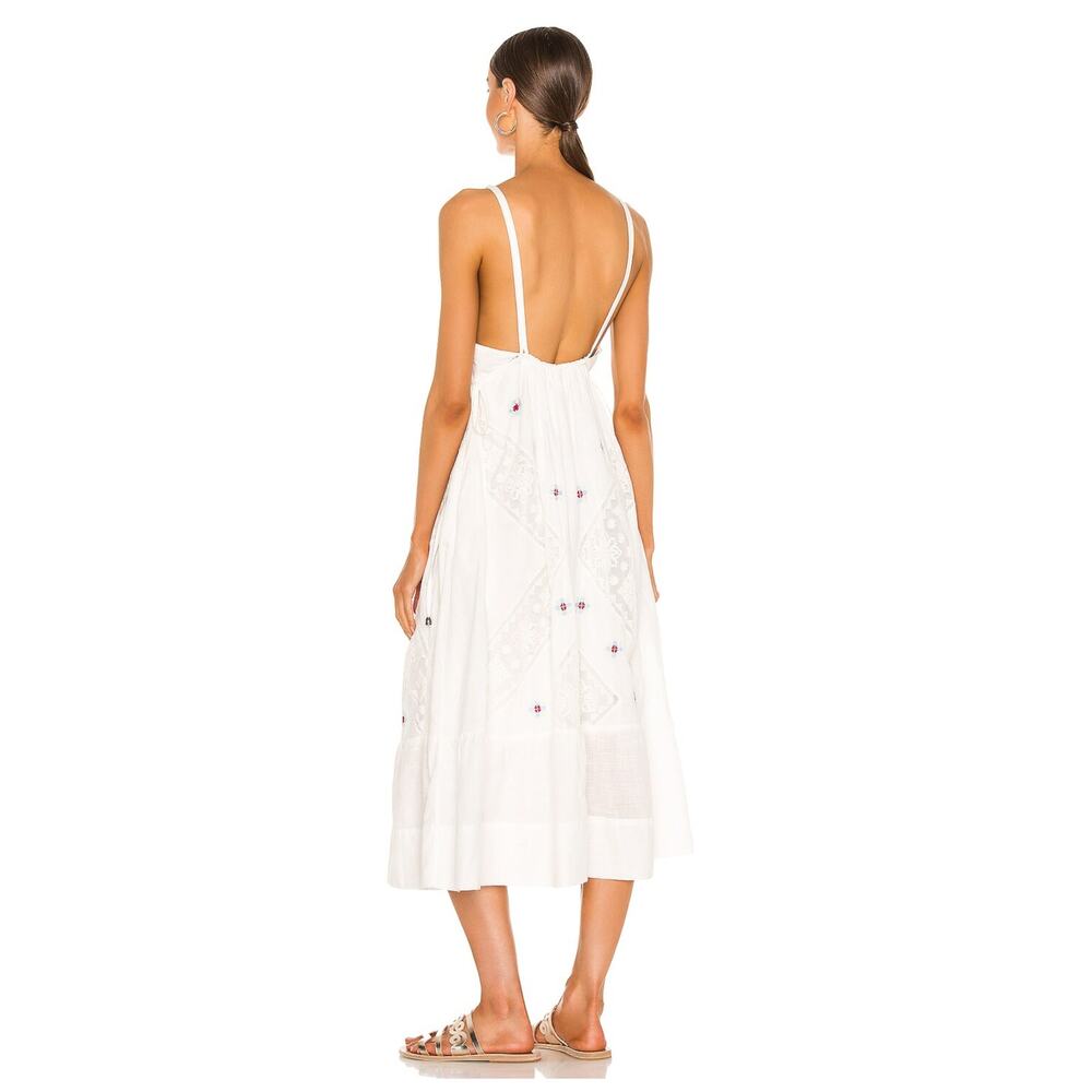 FREE PEOPLE Dewdrop Maxi Cami Dress With Lace Inserts Size XS - Picture 3 of 13